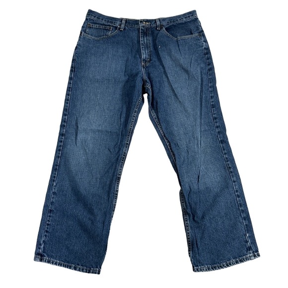 Lee Men's Blue Jeans Straight Leg Baggy Loose fit 38x30 - Picture 2 of 14